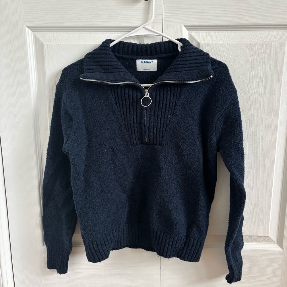 Old Navy • Navy Quarter Zip Sweater